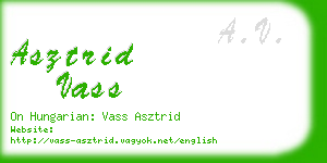asztrid vass business card